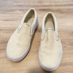 Vans Classic Slip-On Herringbone White Asparagus